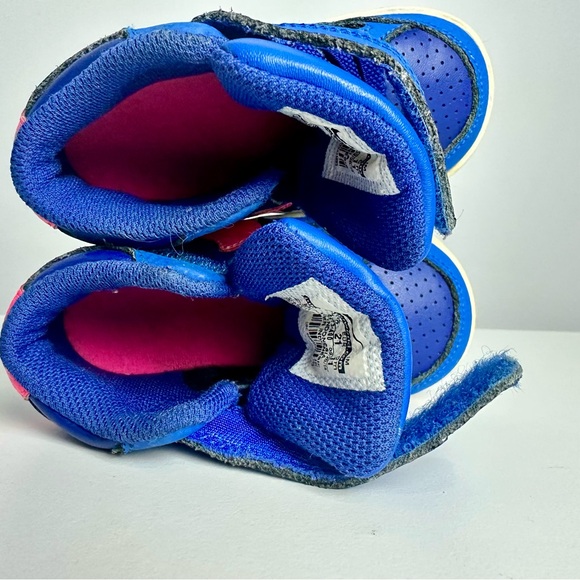 Nike Son of Force Mid Toddler Sneakers Blue Pink Size 5C Hook Loop - Picture 4 of 7